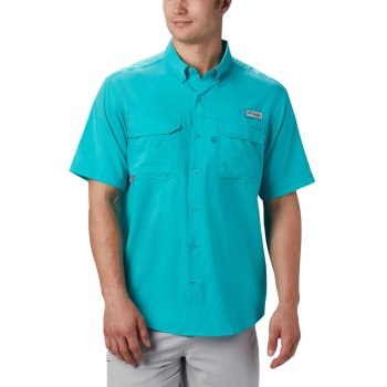 Columbia Overhemd Heren, PFG Blood and Guts III Short Sleeve Woven LichtTurquoise, 02WKXNITC